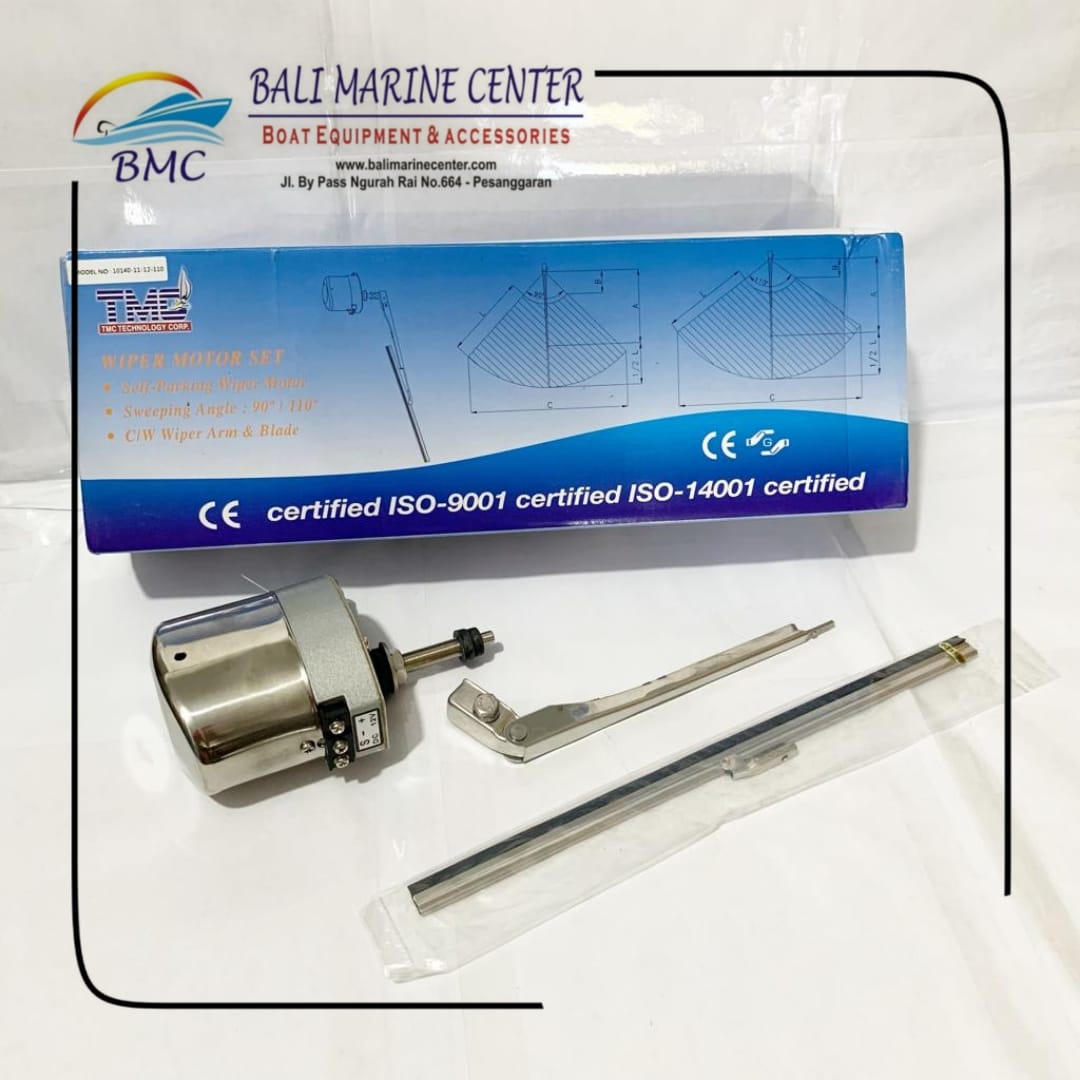 Pactrade Marine Boat Self-Parking Wiper Motor – 110° Adjustable, 2.5” Shaft